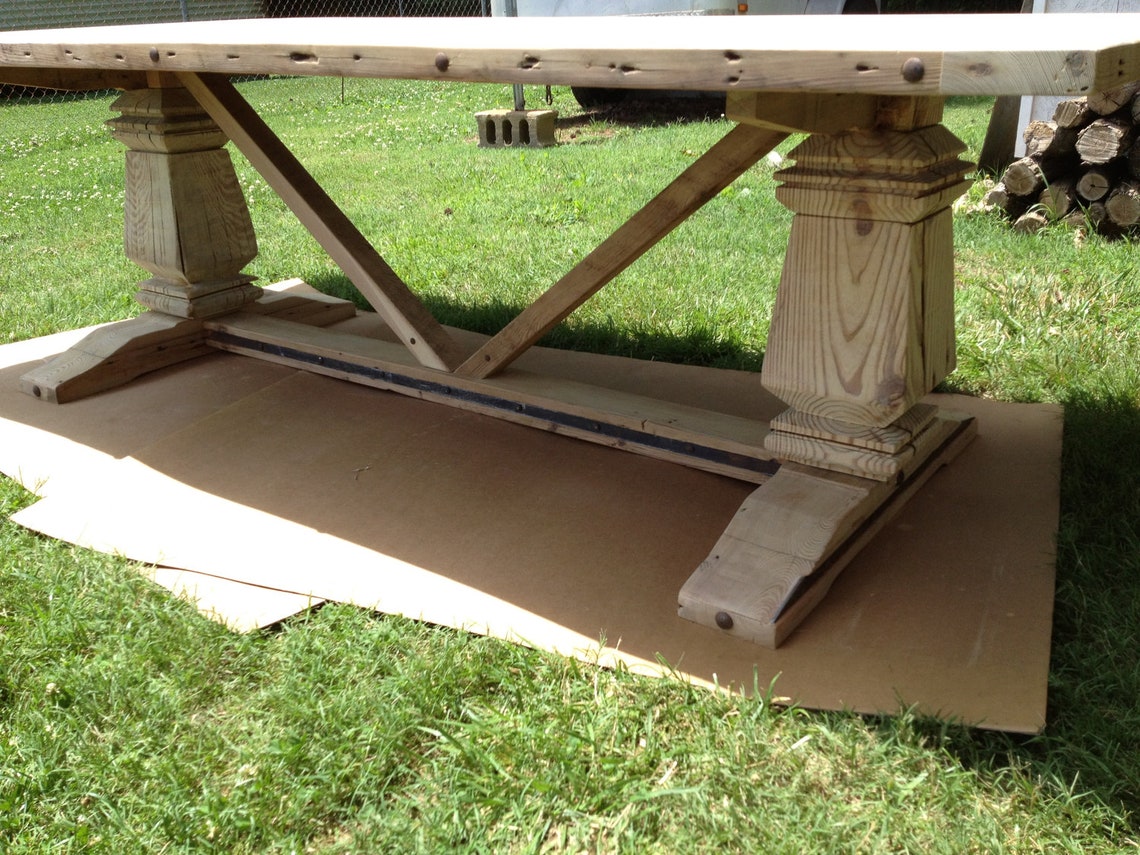 Trestle Dining Table Etsy