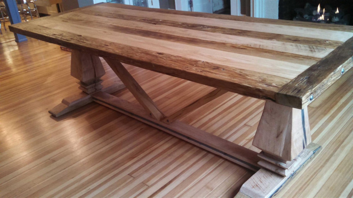 Trestle Dining Table Etsy