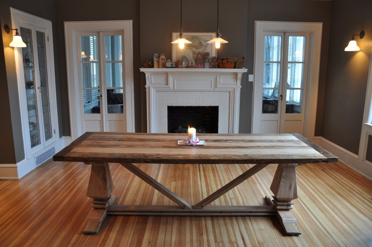 Trestle Dining Table Etsy