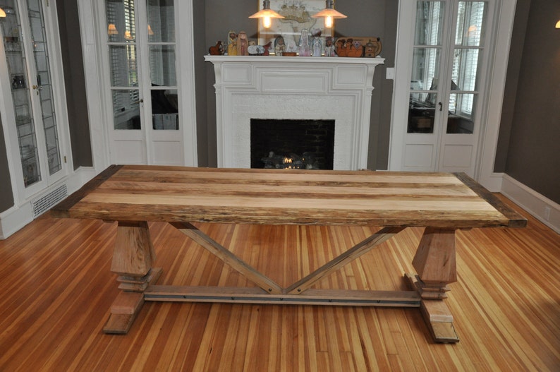 Trestle Dining Table Etsy