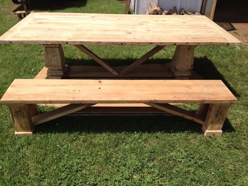 Trestle Dining Table Etsy
