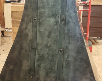 Range Hood Distressed Steel
