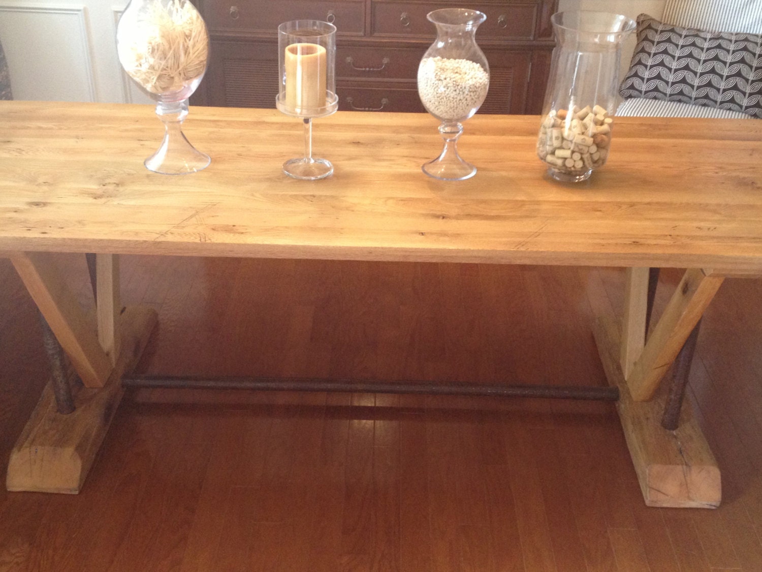 Reclaimed Trestle Dining Table Etsy