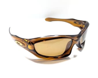 Gafas de sol vintage Oakley Monster Dog con montura marrón transparente, fabricadas en EE. UU. GEN 1