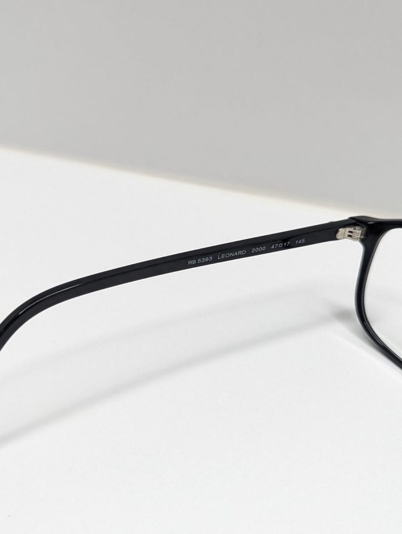 Ray Ban LEONARD OCCHIALI DA VISTA RB5393 2000 NERO Misura montatura: 47-17-145 Retro Italia immagine 5