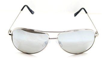 Panama Jack DG0519 Aviator Polarized Silver Lens Silver Frame Men’s Sunglasses