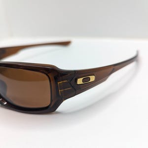 Oakley Fives Squared 9238-07 Bronze Lens Root Beer Wrap Sunglasses 54-20-133 image 5
