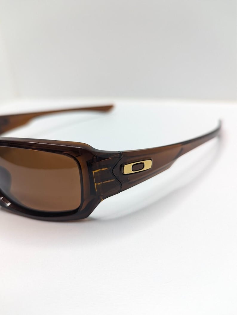 Oakley Fives Squared 9238-07 Bronze Lens Root Beer Wrap Sunglasses 54-20-133 image 5