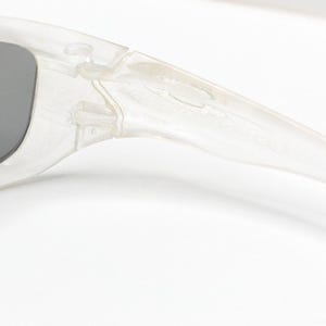 Oakley Pit Bull Grau polarisierte Linse Weiß Wrap Frame Sport Herren Sonnenbrille Bild 8