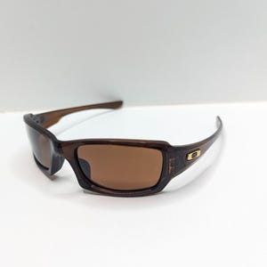 Oakley Fives Squared 9238-07 Bronze Lens Root Beer Wrap Sunglasses 54-20-133 image 4