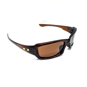 Oakley Fives Squared 9238-07 Bronze Lens Root Beer Wrap Sunglasses 54-20-133 image 1