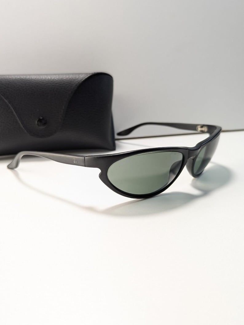 Vintage Ray Ban B&L Black G15 Uv Sport Wrap Sunglasses Eyewear Classic Chic image 9