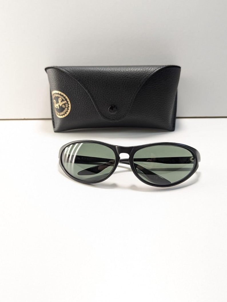 Vintage Ray Ban B&L Black G15 Uv Sport Wrap Sunglasses Eyewear Classic Chic image 13