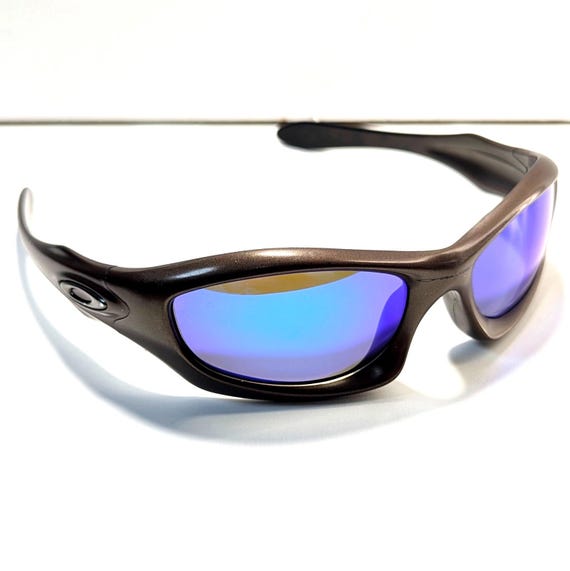 OAKLEY MONSTER DOG サングラス MADE in USA Vintage Y2K Oakley Monster Dog Sunglasses Crystal Clear Blue