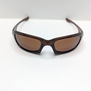 Oakley Fives Squared 9238-07 Bronze Lens Root Beer Wrap Sunglasses 54-20-133 image 2