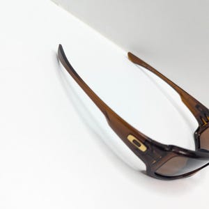 Oakley Fives Squared 9238-07 Bronze Lens Root Beer Wrap Sunglasses 54-20-133 image 8