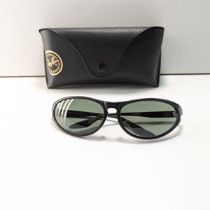 Vintage Ray Ban B&L Black G15 Uv Sport Wrap Sunglasses Eyewear Classic Chic image 14