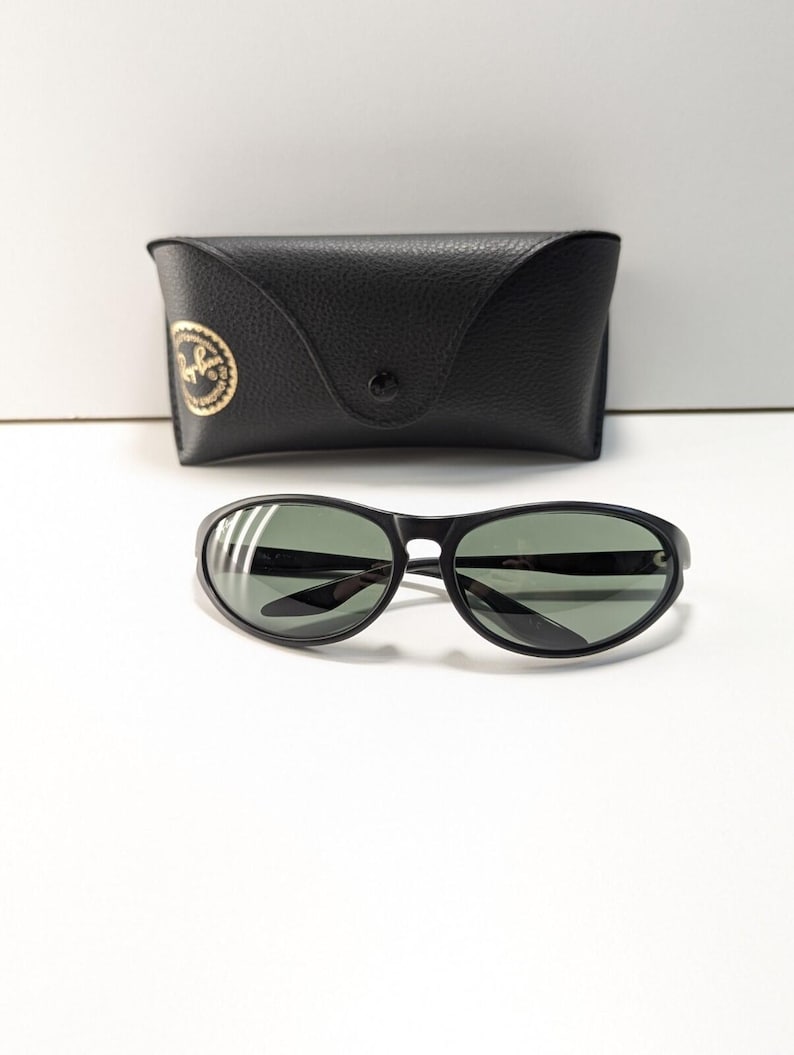 Vintage Ray Ban B&L Black G15 Uv Sport Wrap Sunglasses Eyewear Classic Chic image 14