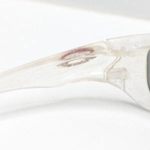 Oakley Pit Bull Grau polarisierte Linse Weiß Wrap Frame Sport Herren Sonnenbrille Bild 9