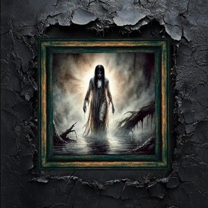 Dark Surreal Woman Art Print: Gothic Fantasy Illustration (Digital Download)