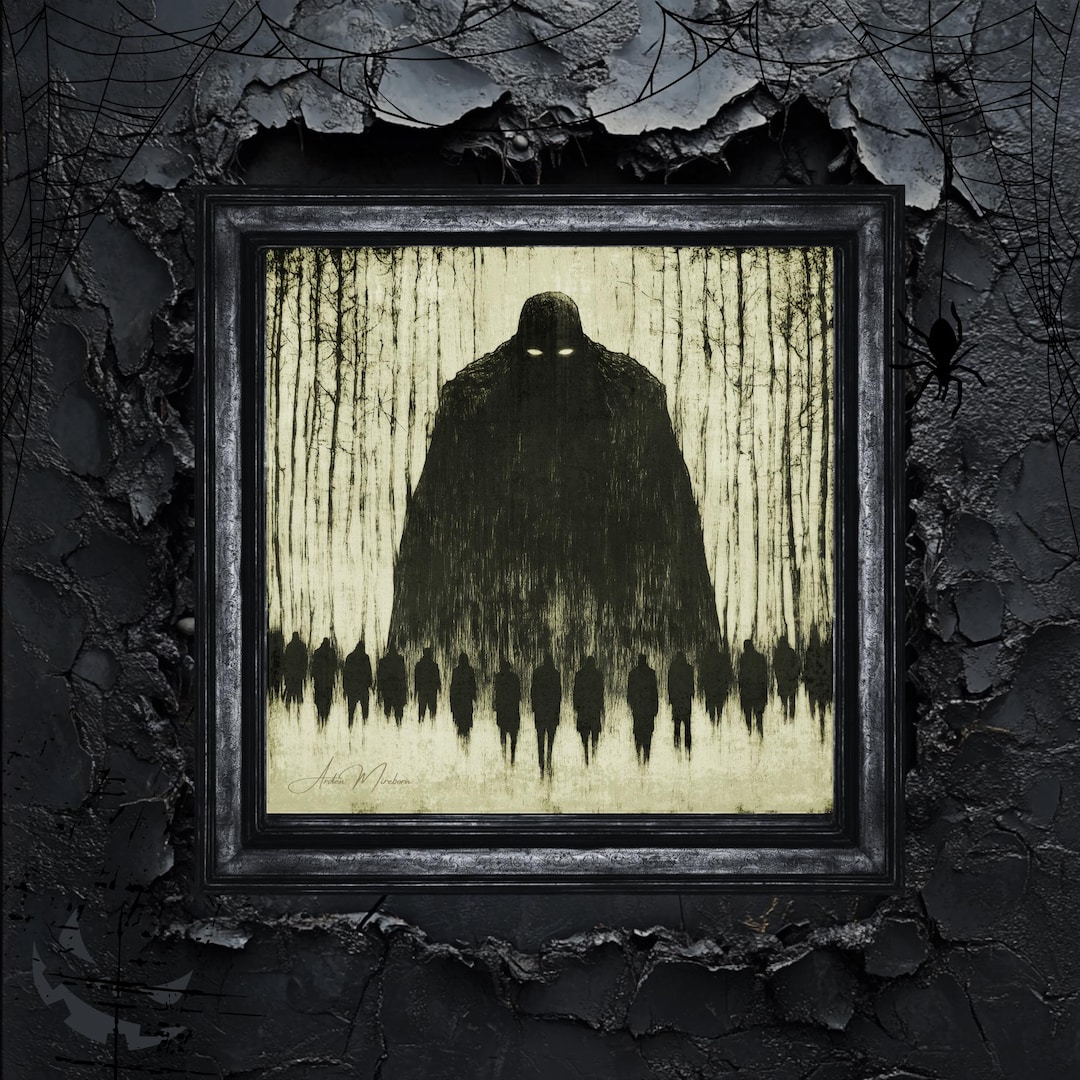 Dark Abstract Horror Art Print: Tall Shadow Figure (digital Download ...