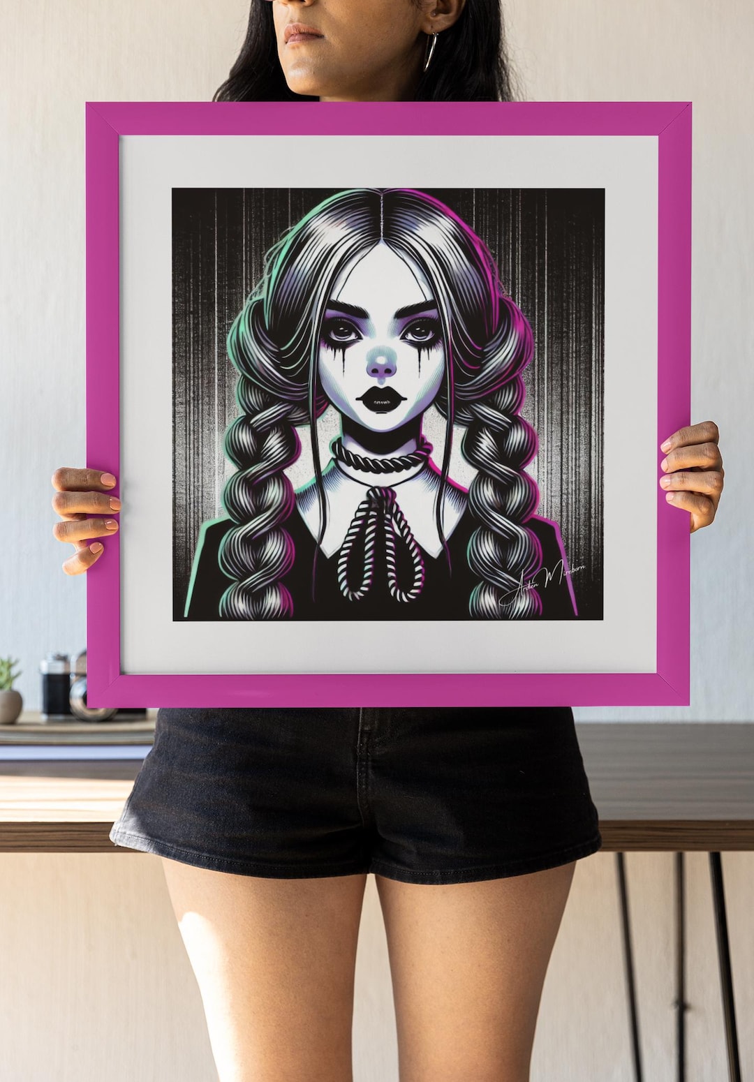 Dark Pop Art Portrait: Gothic Emo Girl Print (digital Download) - Etsy
