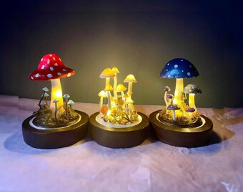 Mushroom lamp table lamp mushroom model mushroom night light mushroom decor magic mushroom mothers day gift , gift for kids