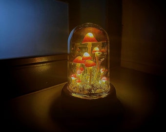 Mushroom lamp mushroom night light table lamp model mushroom wallpaper mushroom decor magic mushroom mothers day gift , gift for kids