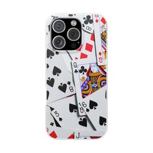 Flexibele telefoonhoesjes met speelkaartenthema