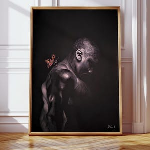 immutabile - disegno a matita di David.Mindflow, stampa del disegno originale, arredamento per la casa, decorazione murale, belle arti / incorniciato, inaugurazione della casa