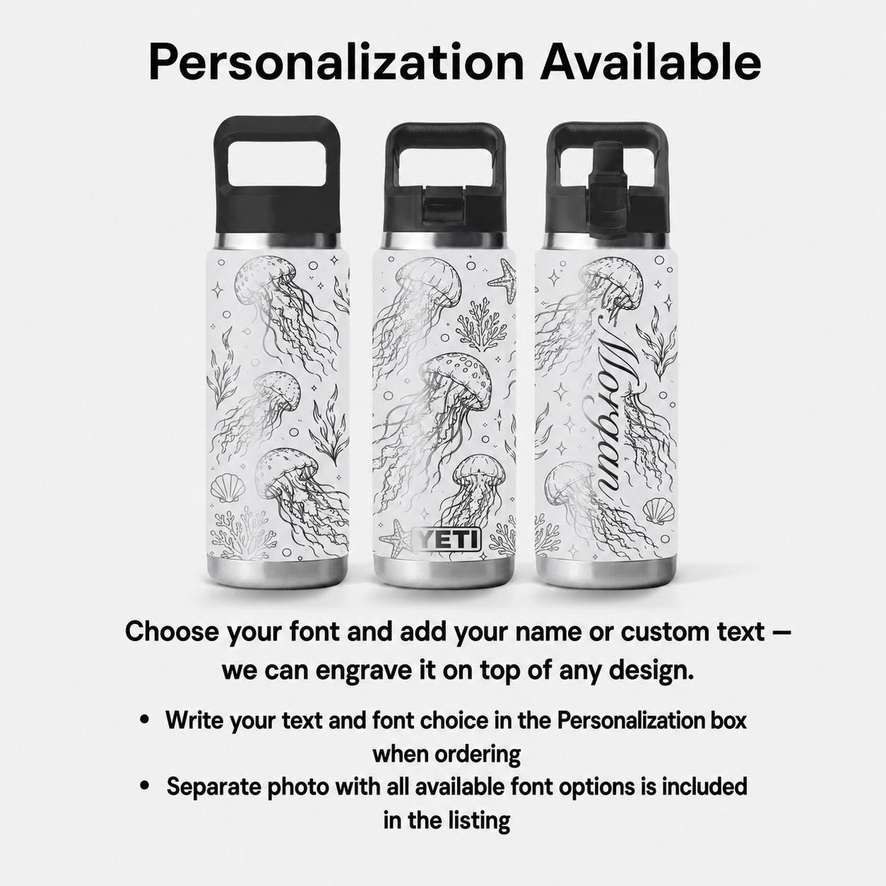 Aloha YETI Tumbler – Engraved Hawaii Surf and Beach Scene