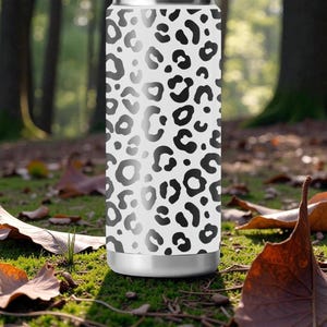 Leopard Print YETI Tumbler – Engraved Animal Print Wrap – Rambler 12oz 18oz 26oz 36oz 46oz – Chug Or Straw Cap – Wild Style Gift image 8