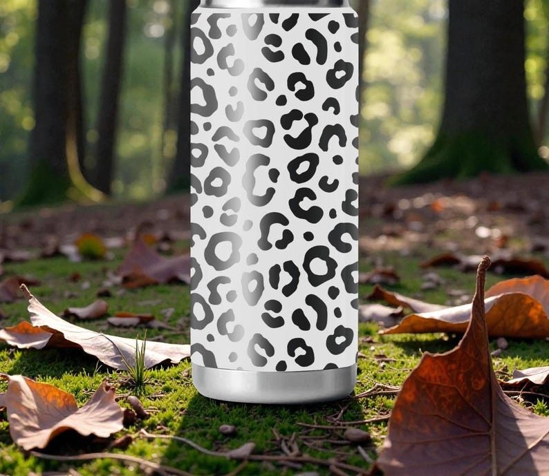 Leopard Print YETI Tumbler – Engraved Animal Print Wrap – Rambler 12oz 18oz 26oz 36oz 46oz – Chug Or Straw Cap – Wild Style Gift image 8