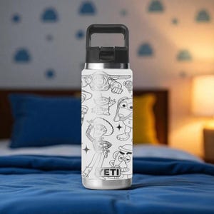 Toy Story Engraved Yeti Bottle – Personalized Cartoon Water Bottle for Kids and Fans