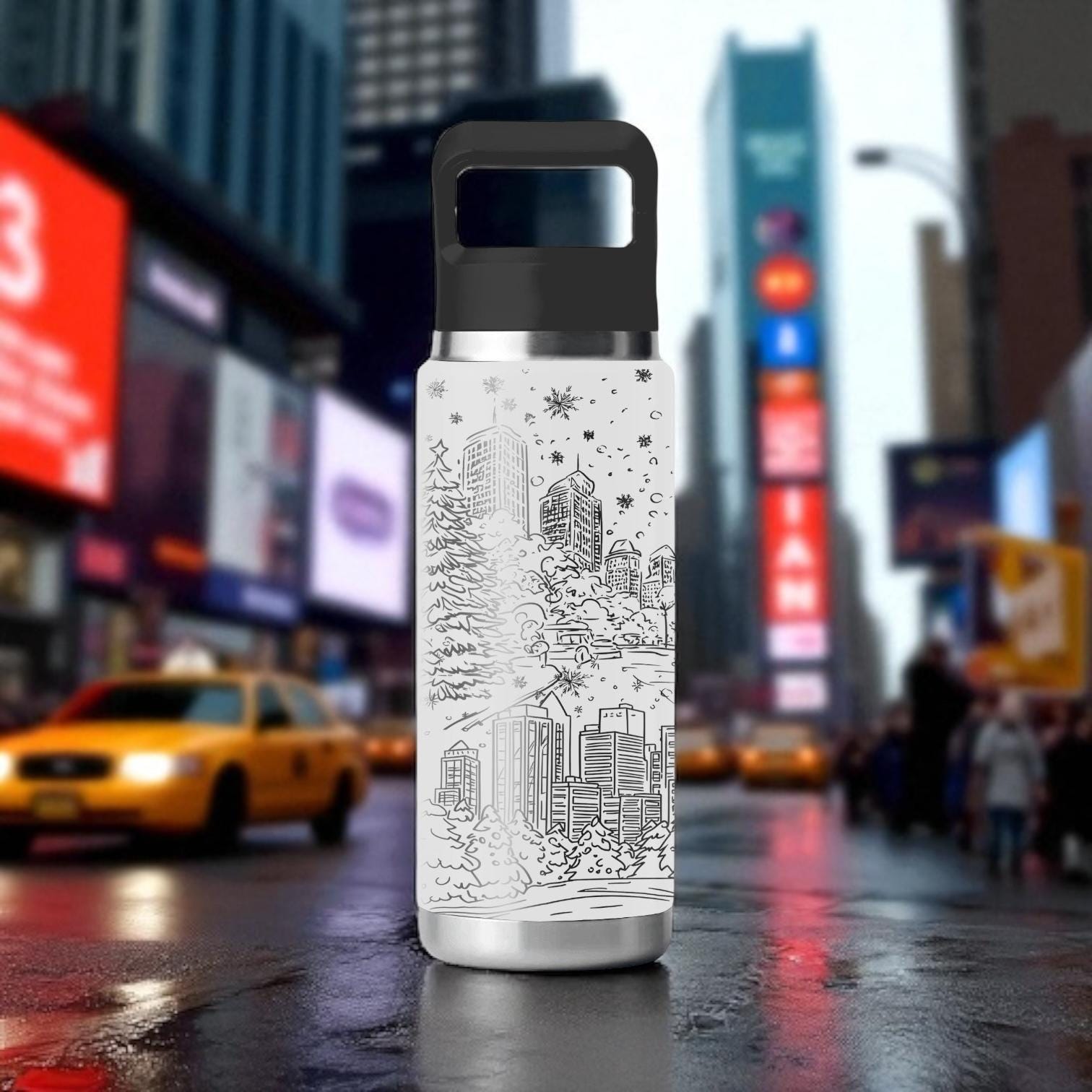 New York City YETI Tumbler – Engraved Skyline & Statue of Liberty