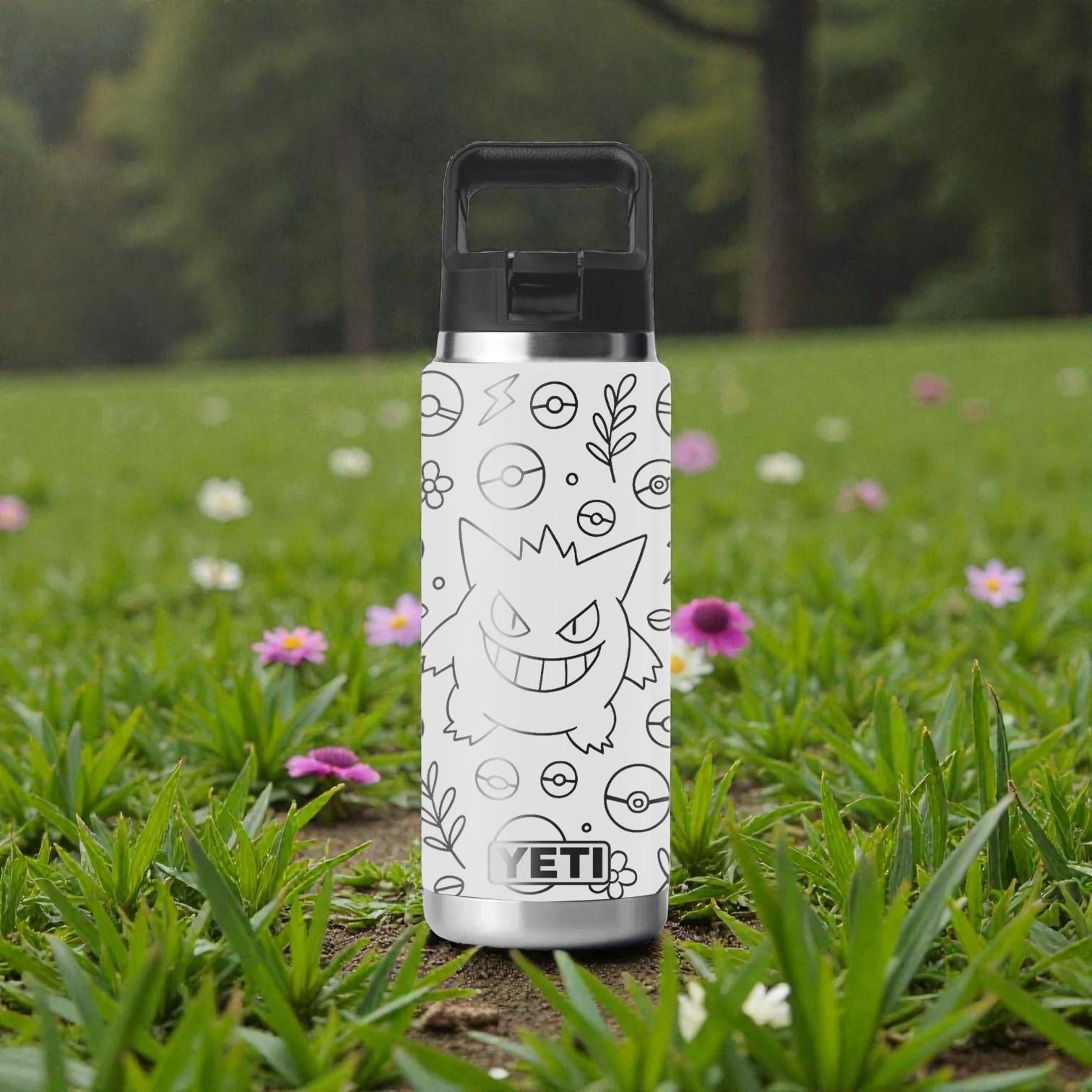Gengar Pokémon YETI Tumbler – Engraved Gengar Wrap – Rambler 12oz