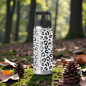 Leopard Print YETI Tumbler – Engraved Animal Print Wrap – Rambler 12oz 18oz 26oz 36oz 46oz – Chug Or Straw Cap – Wild Style Gift image 6