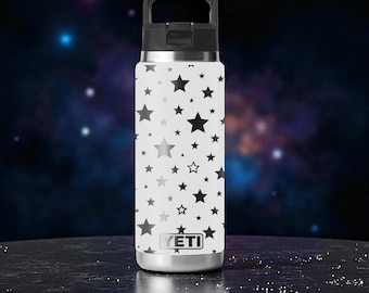 Starry Night YETI-mugg – Galaxstjärnmönster – Rambler 325 ml 475 ml 715 ml 128 ml – Sugrörslock eller sugrörslock