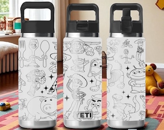 Toy Story Engraved Yeti Bottle – Personalized Cartoon Water Bottle for Kids and Fans