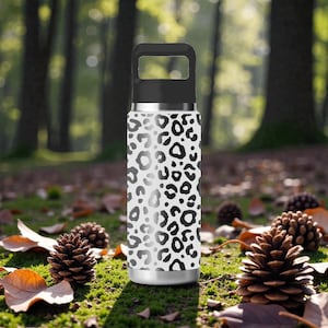 Leopard Print YETI Tumbler – Engraved Animal Print Wrap – Rambler 12oz 18oz 26oz 36oz 46oz – Chug Or Straw Cap – Wild Style Gift image 5