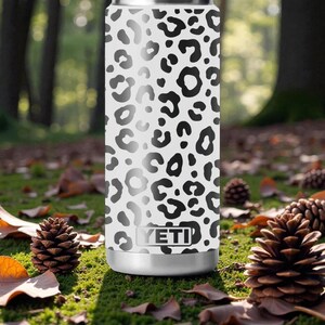 Leopard Print YETI Tumbler – Engraved Animal Print Wrap – Rambler 12oz 18oz 26oz 36oz 46oz – Chug Or Straw Cap – Wild Style Gift image 7