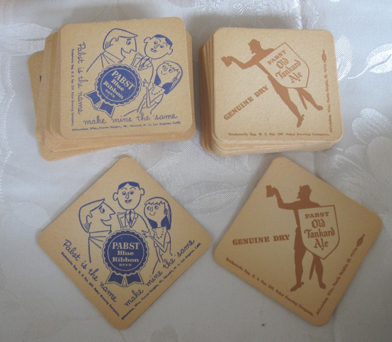 5 Heileman/'s Old Style Special Export Beer Coasters Vintage