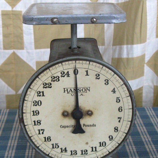 Kitchen Scale Antique Vintage Hanson Primitive Kitchen Scale, Produce Scale, Farm Scale, Farmhouse Kitchen Decor Primitive