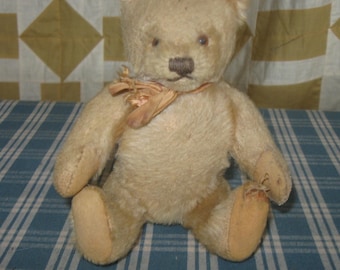 Teddy Bear Mohair Jointed  Primitive Farmhouse 7"