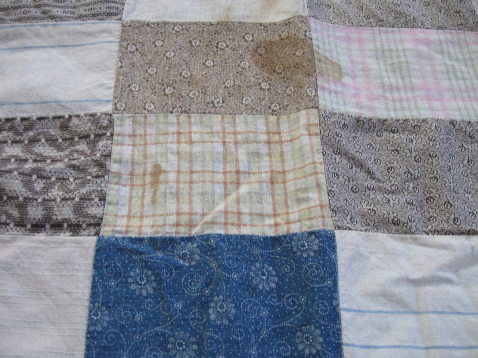 Antique Vintage Feather Tick Mattress Cover Calico Fabric Etsy