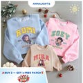 Kpop Hunter Huntrix Character Embroidered Youth Sweatshirt, Fantasy Movie Style Anime Character Design, Gift for Her ESN2542-2551 product logo