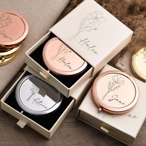Brautjungfer Spiegel Geschenke, Taschen-Schminkspiegel, Taschenspiegel, Taschenspiegel, Hen Party Geschenk, elegantes Brautparty-Geschenk, Hochzeitsgeschenk, Brautjungfer Geschenk