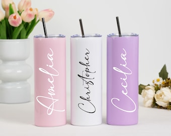 Custom Tumbler Girls Trip Tumbler,Bridesmaid Proposal,20oz Skinny Tumbler,Personalized Tumbler,Insulated Tumbler with Straw,Family Trip Cup