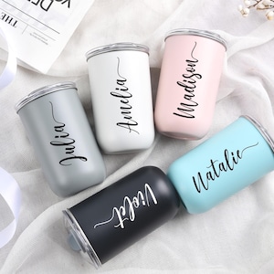 Personalized Stainless Tumbler,Wine Tumbler With Lid,Custom Stainless Steel Bottle,Coffee Cup For Bridesmaid,Bridesmaid Gift,Travel Mug