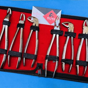 Dentist Lab Tools Orthodontic Dental Oral Extracting Forceps 10 Pcs Kit Adult Stainless Steel Extraction Forceps